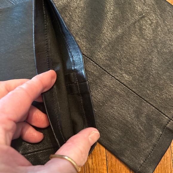 Vince Black Stretch Leather Leggings M EUC - Picture 8 of 9